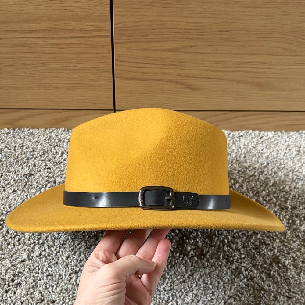 Brixton Mustard Fedora with Black Band